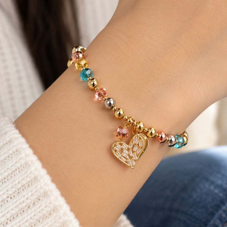 PULSERA CORAZON PRISMA