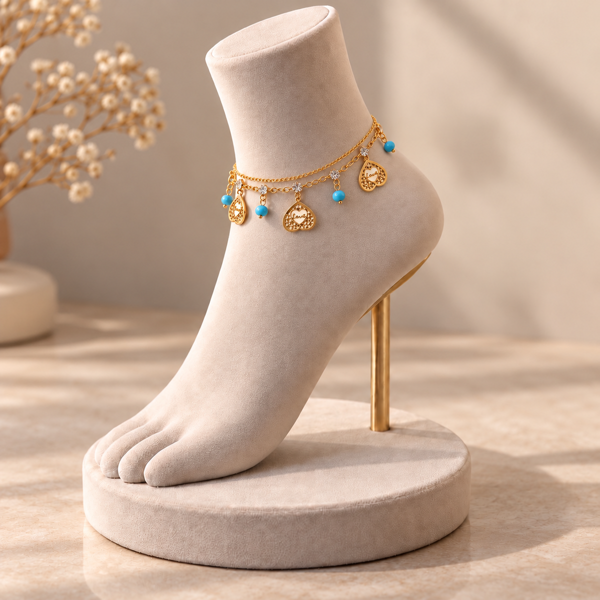 TOBILLERA AMOR CELESTE