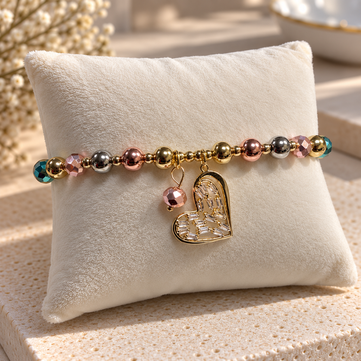 PULSERA CORAZON PRISMA