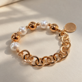 PULSERA PERLA ESLABON